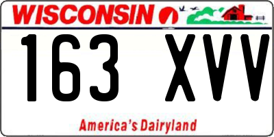 WI license plate 163XVV