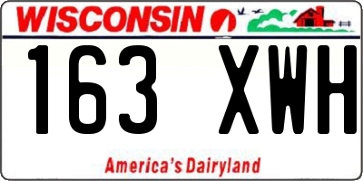 WI license plate 163XWH