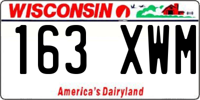 WI license plate 163XWM
