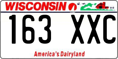 WI license plate 163XXC