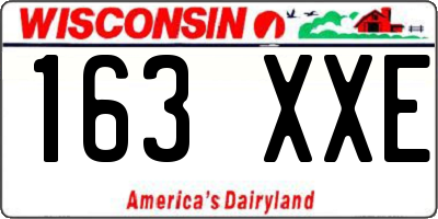 WI license plate 163XXE