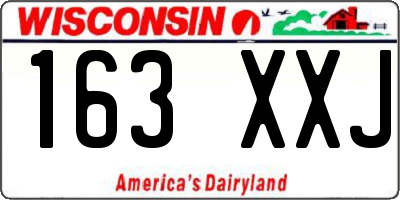 WI license plate 163XXJ