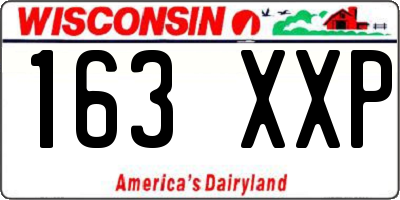 WI license plate 163XXP