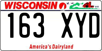 WI license plate 163XYD