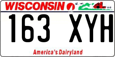 WI license plate 163XYH