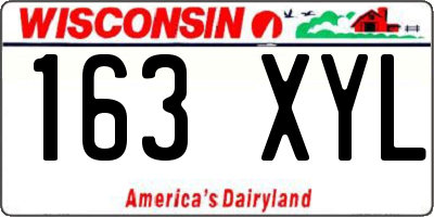 WI license plate 163XYL