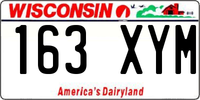 WI license plate 163XYM