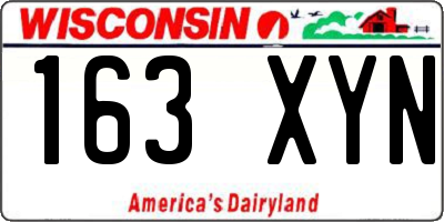 WI license plate 163XYN