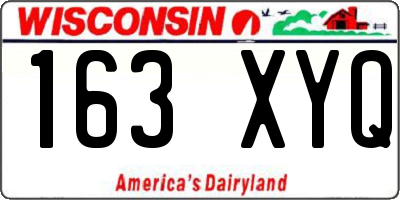 WI license plate 163XYQ