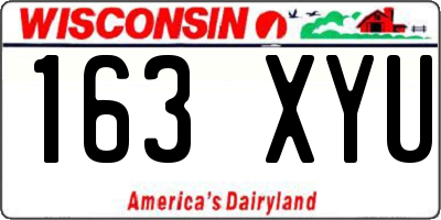 WI license plate 163XYU