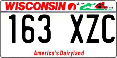 WI license plate 163XZC