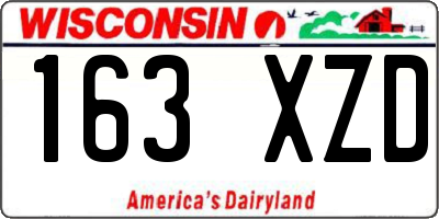 WI license plate 163XZD