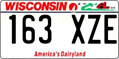 WI license plate 163XZE