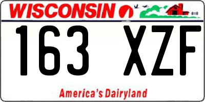 WI license plate 163XZF