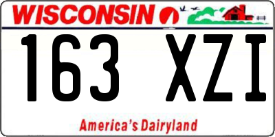 WI license plate 163XZI