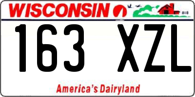 WI license plate 163XZL