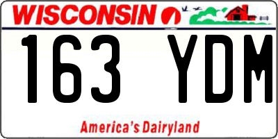 WI license plate 163YDM