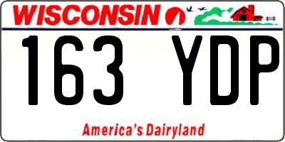 WI license plate 163YDP