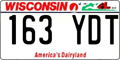 WI license plate 163YDT