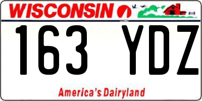 WI license plate 163YDZ