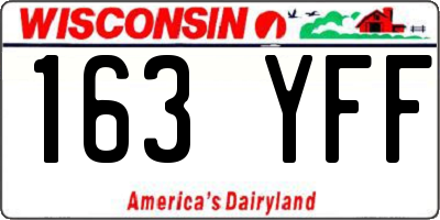 WI license plate 163YFF