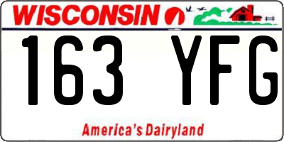 WI license plate 163YFG