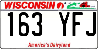 WI license plate 163YFJ
