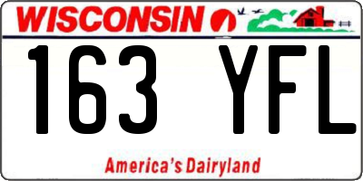 WI license plate 163YFL