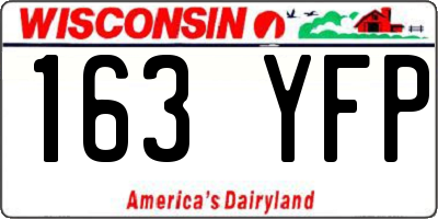 WI license plate 163YFP