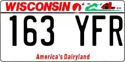 WI license plate 163YFR