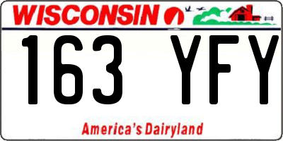 WI license plate 163YFY
