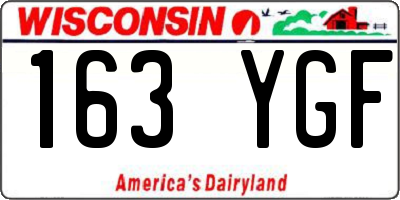 WI license plate 163YGF
