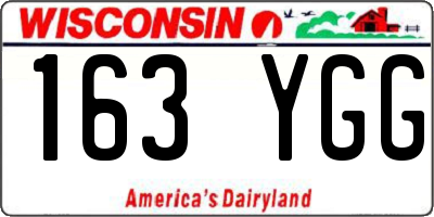 WI license plate 163YGG