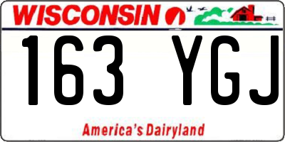 WI license plate 163YGJ