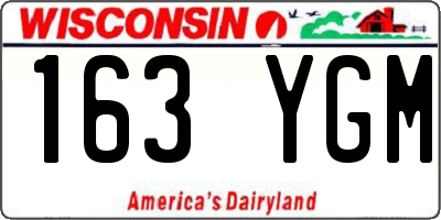 WI license plate 163YGM