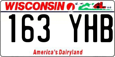 WI license plate 163YHB