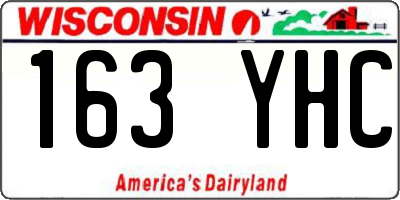 WI license plate 163YHC