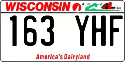 WI license plate 163YHF