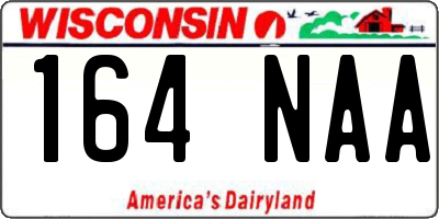 WI license plate 164NAA