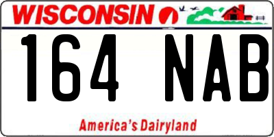 WI license plate 164NAB