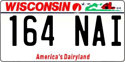 WI license plate 164NAI