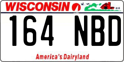 WI license plate 164NBD