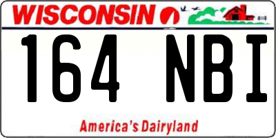WI license plate 164NBI