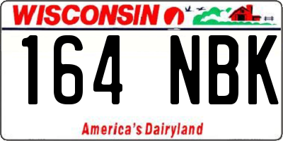WI license plate 164NBK