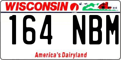 WI license plate 164NBM