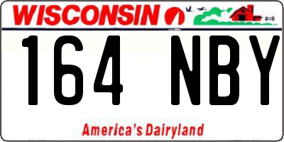 WI license plate 164NBY
