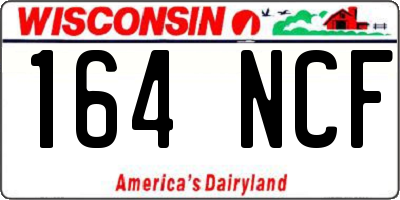 WI license plate 164NCF