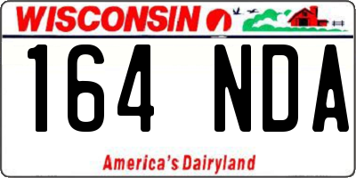 WI license plate 164NDA