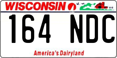 WI license plate 164NDC