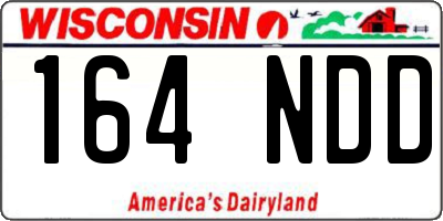 WI license plate 164NDD